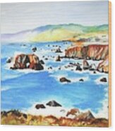 Arched Rock Sonoma Coast California Wood Print