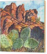 Arizona Desert Wood Print