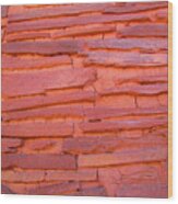 Arizona Indian Ruins Brick Texture Wood Print