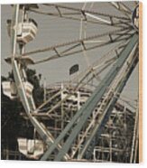 Arnolds Park Ferris Wheel Wood Print