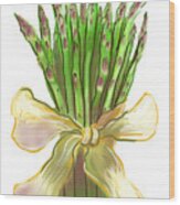 Asparagus Bouquet Wood Print
