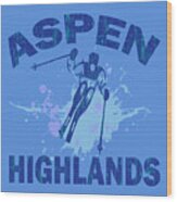 Aspen Highlands Wood Print