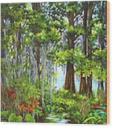 Atchafalaya Swamp Wood Print