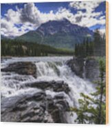 Athabasca Falls Wood Print