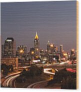 Atlanta Skyline - Scad Wood Print