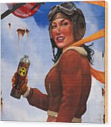 Atom Bomb Cola Send Thirst Flying Wood Print