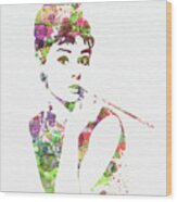 Audrey Hepburn 2 Wood Print