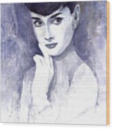 Audrey Hepburn Wood Print