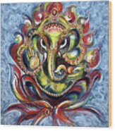 Aum Ganesha Wood Print