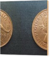 Australian Coins Wood Print