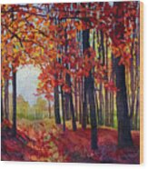 Autumn Rapture Wood Print