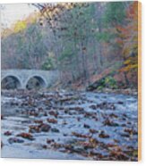 Autumn - The Rex Avenue Bridge - Philadephia Wood Print