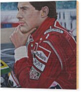 Ayrton Senna Wood Print