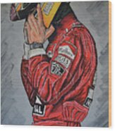 Ayrton Senna Wood Print