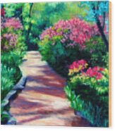 Azalea Path Wood Print