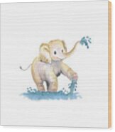 Baby Elephant 2 Wood Print