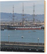 Balclutha Cargo Ship At Hyde Street Pier San Francisco California Dsc3180 Wood Print