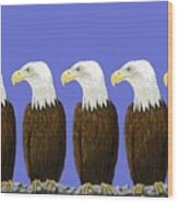 Bald Eagles Wood Print