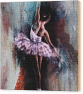 Ballerina Dance Art 10087 Wood Print