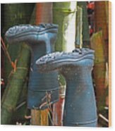 Bamboo Boots Wood Print