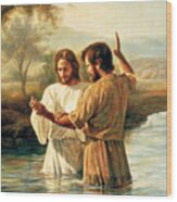 Baptism Of Christ Wood Print