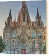 Barcelona Cathedral Wood Print