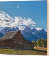 Barn On Mormon Row Wood Print