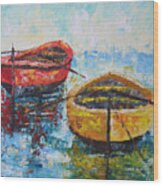 Bateaux De Provence South Od France Wood Print