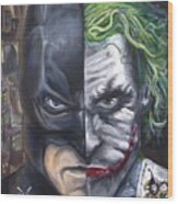 Batman/joker Wood Print