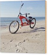 Beach Cruiser Wood Print