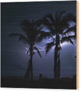 Beach Lightning 2 Delray Beach Florida Wood Print
