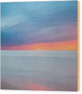 Beach Sunset Seven Wood Print