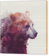 Bear // Calm Wood Print