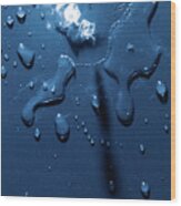 Beautiful Water Splashes Viewed From Above Wood Print