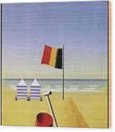 Belgie De Kust - Belgium The Coast - Retro Travel Poster - Vintage Poster Wood Print