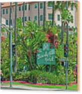Beverly Hills Hotel Bungalows Wood Print