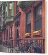 Bicycle Art - Bay Village - Boston Wood Print