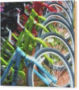 Bicycles On Florida County Road 30-a Wood Print