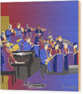 Big Band Wood Print