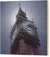 Big Ben Backlit Wood Print