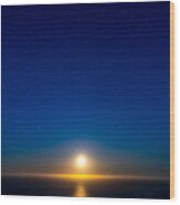 Big Sur Moonset Wood Print