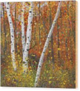 Birches Wood Print