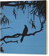 Bird On A Bough Wood Print