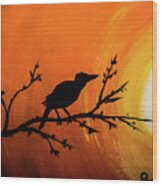 Bird Silhouette Wood Print