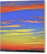 Birds In Nantucket Sunset From Eat Fire Spring Wood Print
