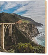 Bixby Creek Bridge Big Sur California Wood Print