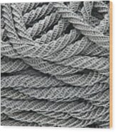 Black And White Gray Ropes Of Pearls Basket Weaves Loops 2 8292017 Wood Print