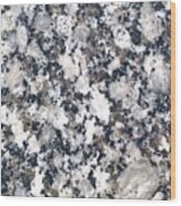 Black And White Polished Granite Abstract Wood Print