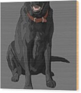 Black Labrador Retriever Lab Dad Wood Print