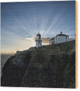 Blackhead Lighthouse Sunset Wood Print